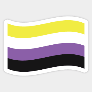 Nonbinary pride flag Sticker